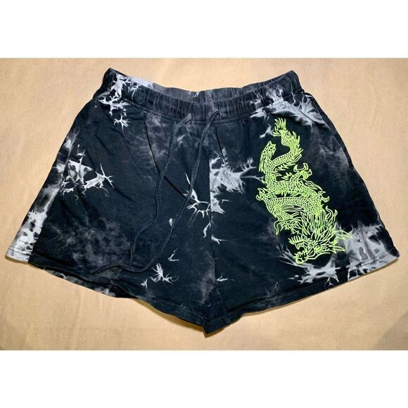 SHEIN Pants - SHEIN Chinese Dragon Graphic Tie Dye Track Shorts - Size M     